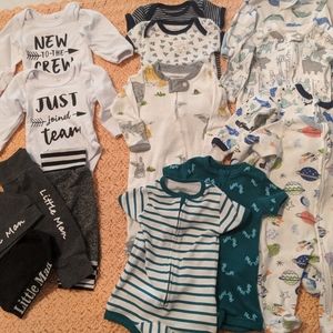0-3mo Baby boy clothing lot